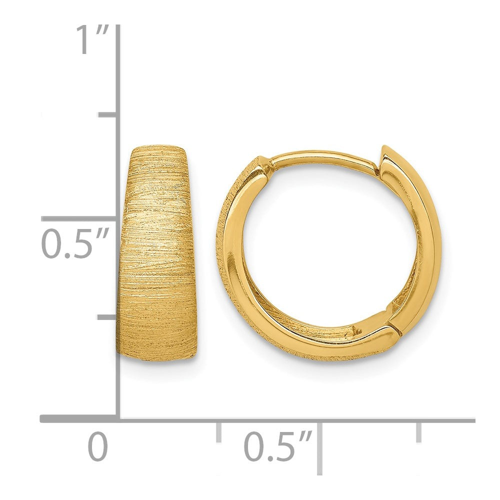14K Textured Hoop Earrings