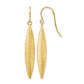 14k Brushed Dangle Earrings