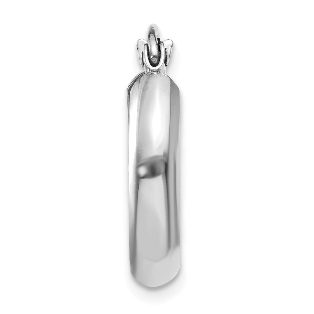 Single 14k White Gold Polished 3.5mm Hoop Earring