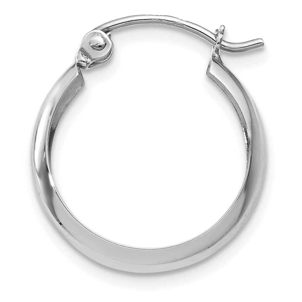 Single 14k White Gold Polished 3.5mm Hoop Earring
