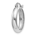 Single 14k White Gold Polished 3.5mm Hoop Earring