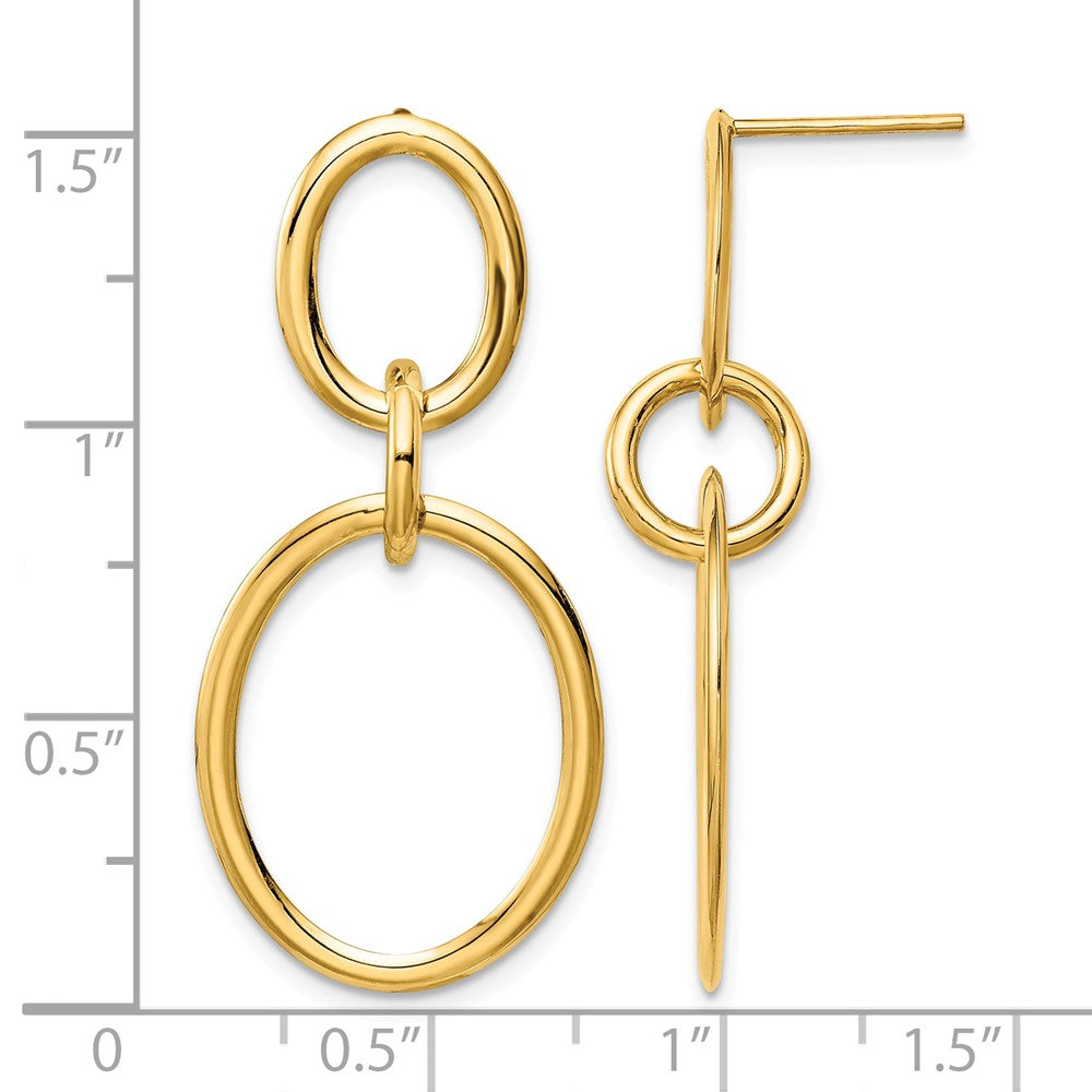 14K Yellow Gold Hoop Earrings