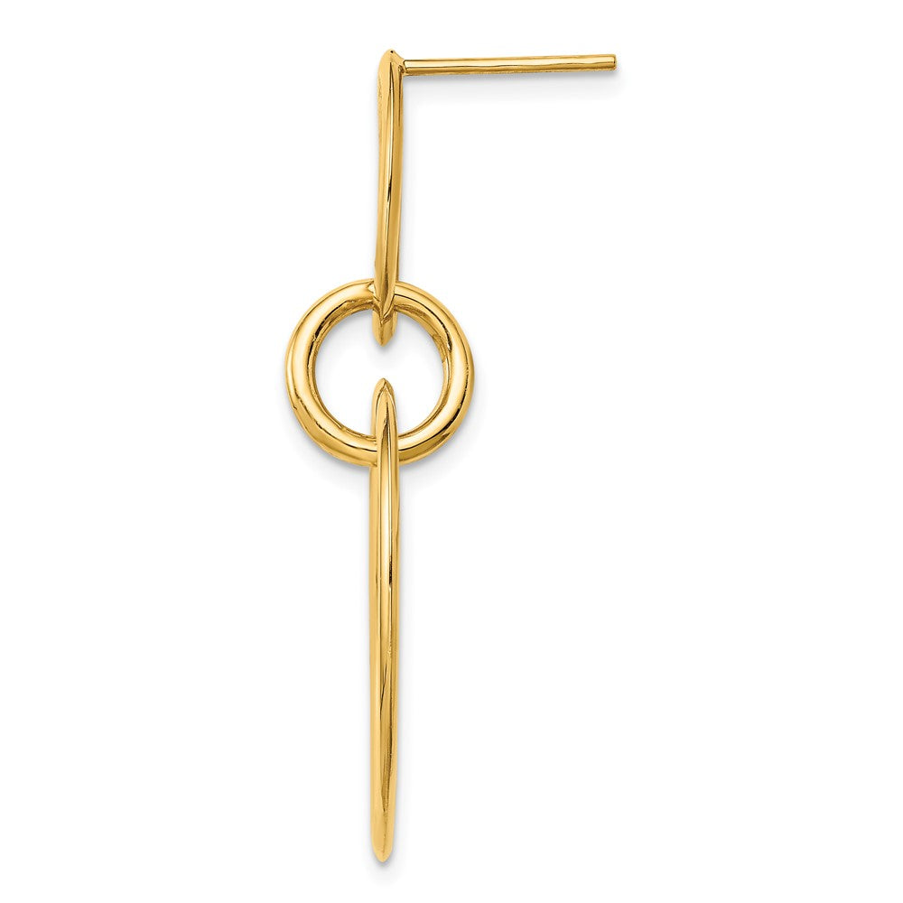 Single 14K Yellow Gold Hoop Earring
