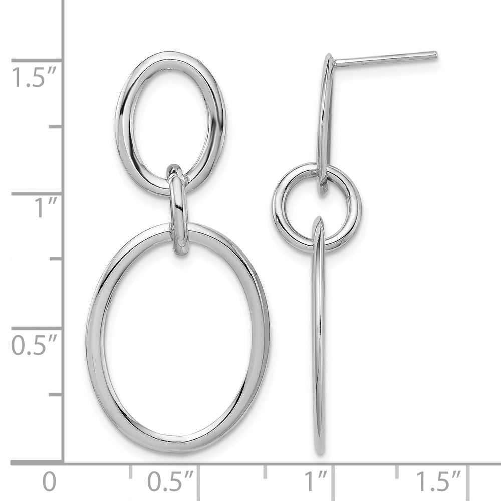 14K White Gold Hoop Earrings