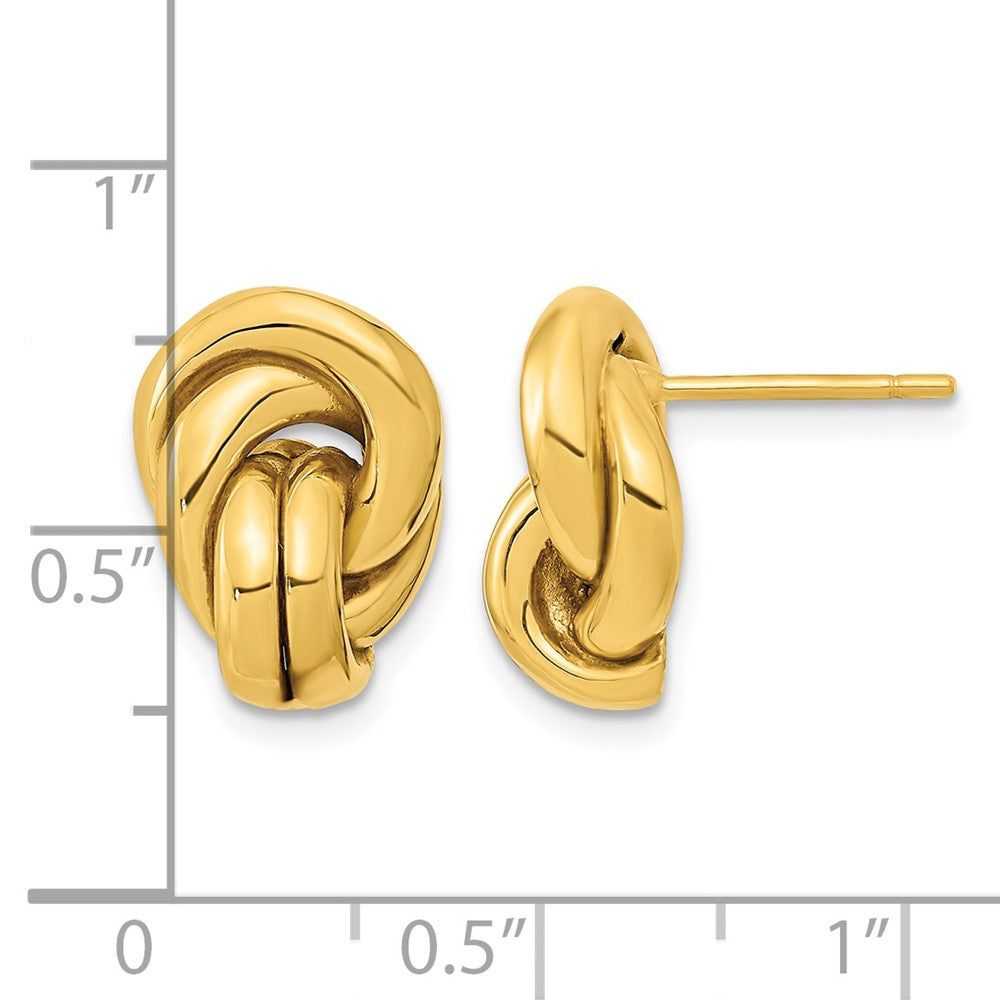 14k Polished Love Knot Hollow Post Earrings