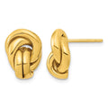14k Polished Love Knot Hollow Post Earrings
