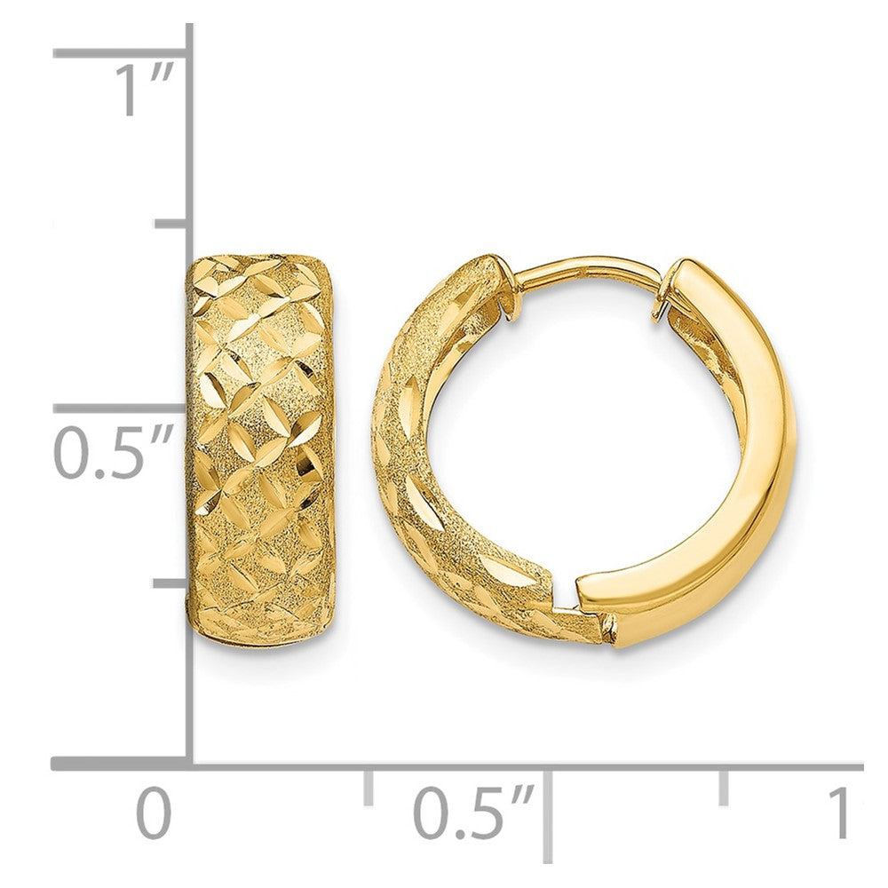 14k 5mm Hinged Hoop Earrings