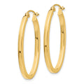 14k 2mm Oval Hoop Earrings