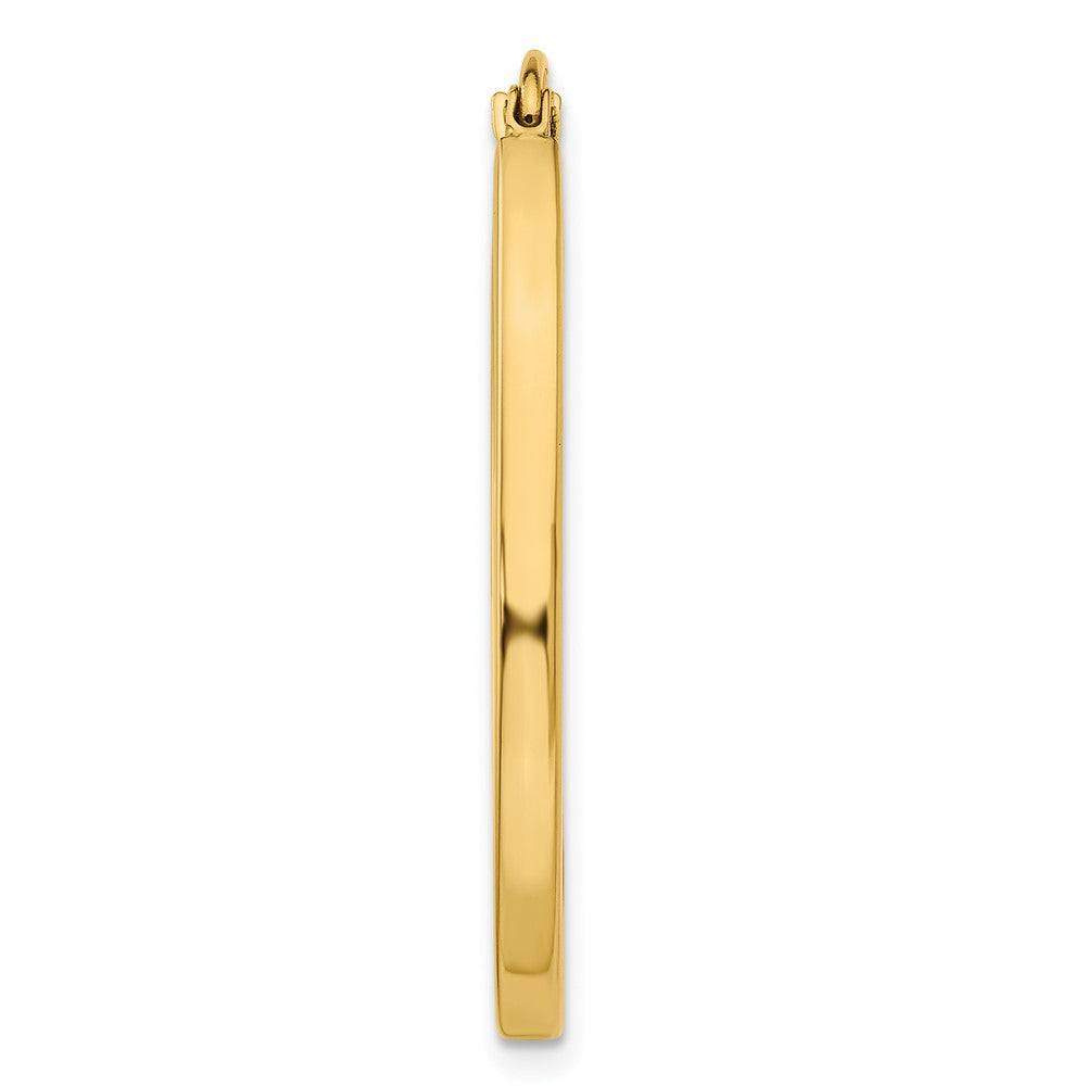 Single 14k 2mm Oval Hoop Earring