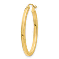 Single 14k 2mm Oval Hoop Earring