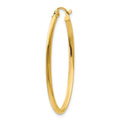 Single 14k 2mm Oval Hoop Earring