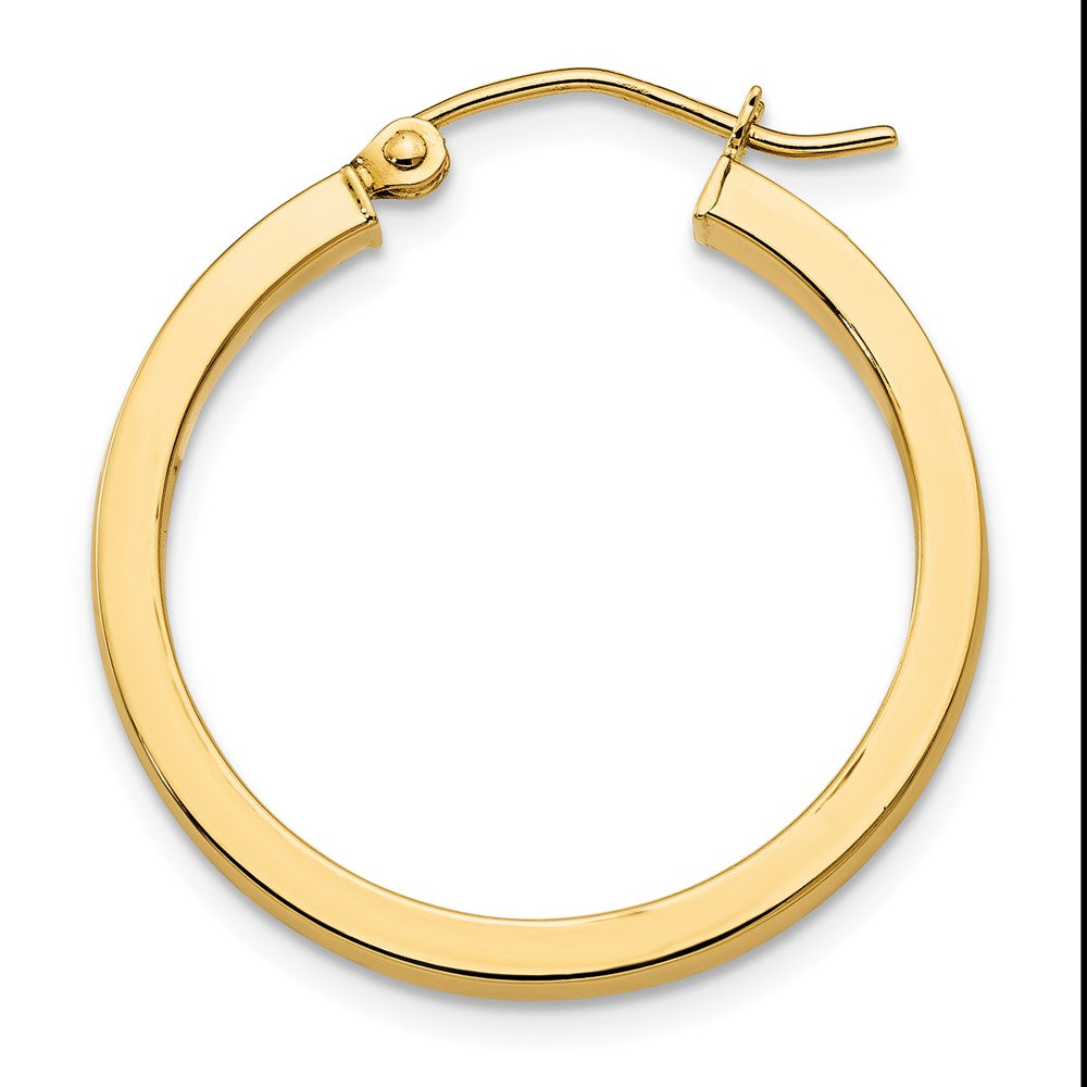 Single 14k 2x3mm Square Tube Hoop Earring