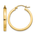 14k 2x3mm Square Tube Hoops