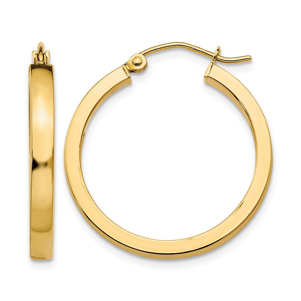 14k 2x3mm Square Tube Hoops