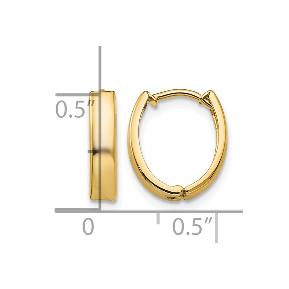 14k Polished Hinged Hoop Earrings