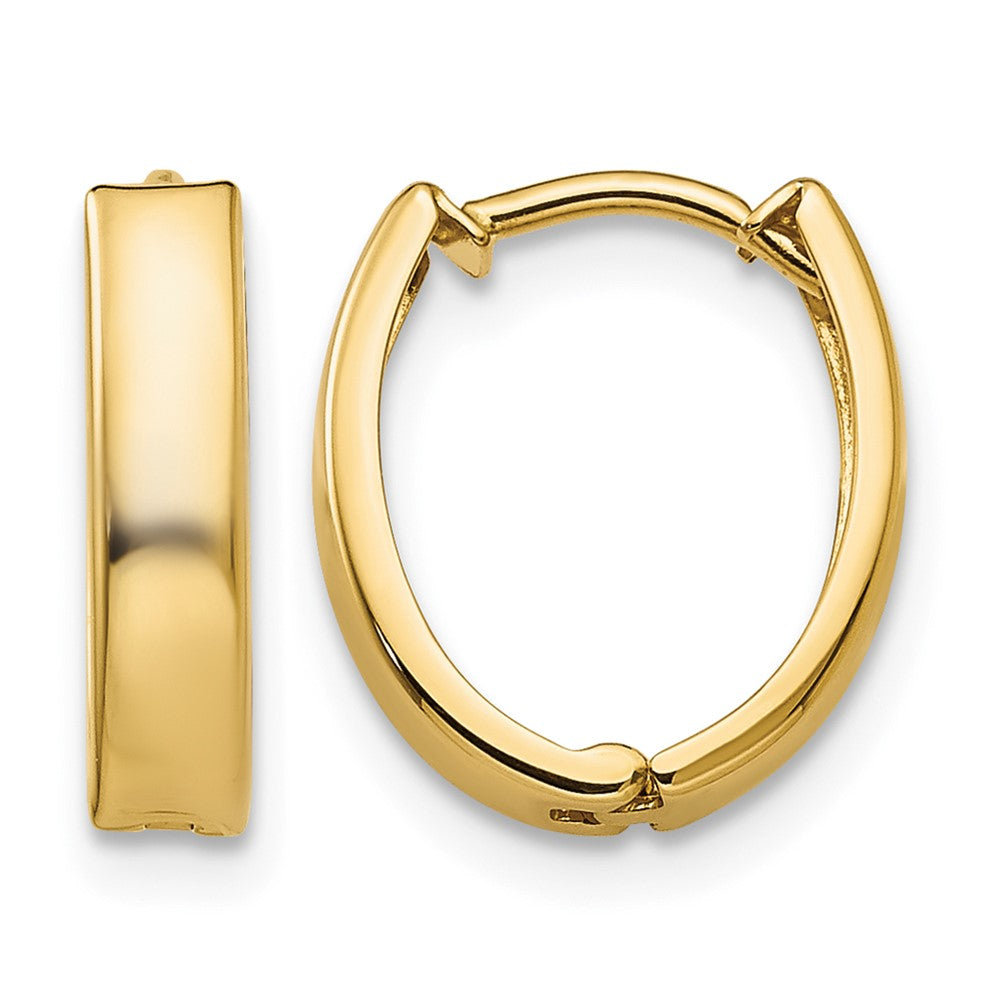 14k Polished Hinged Hoop Earrings