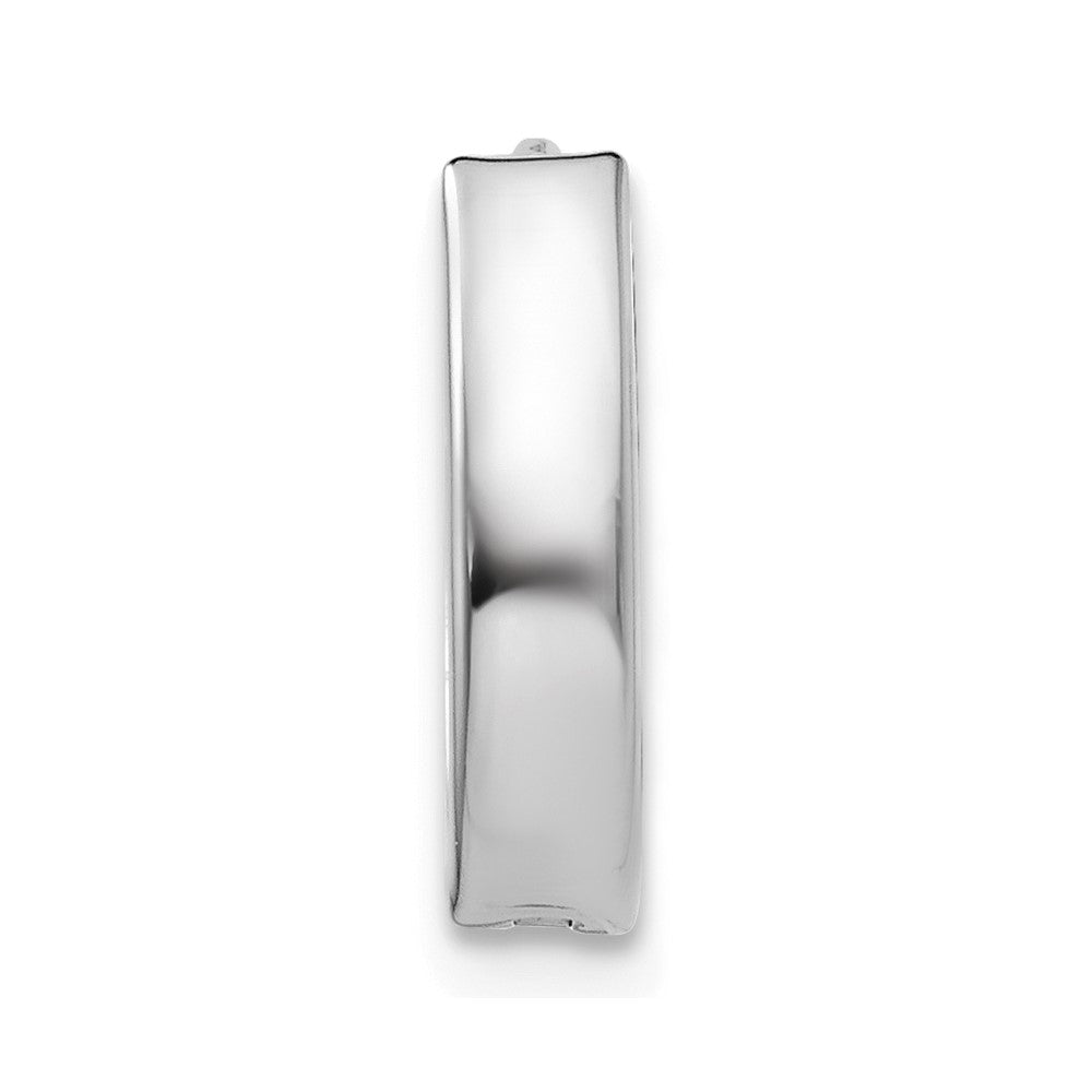Single 14k White Gold Polished Hinged Hoop Earring