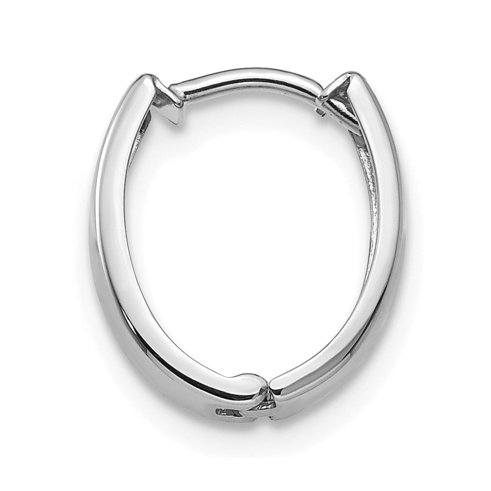 Single 14k White Gold Polished Hinged Hoop Earring