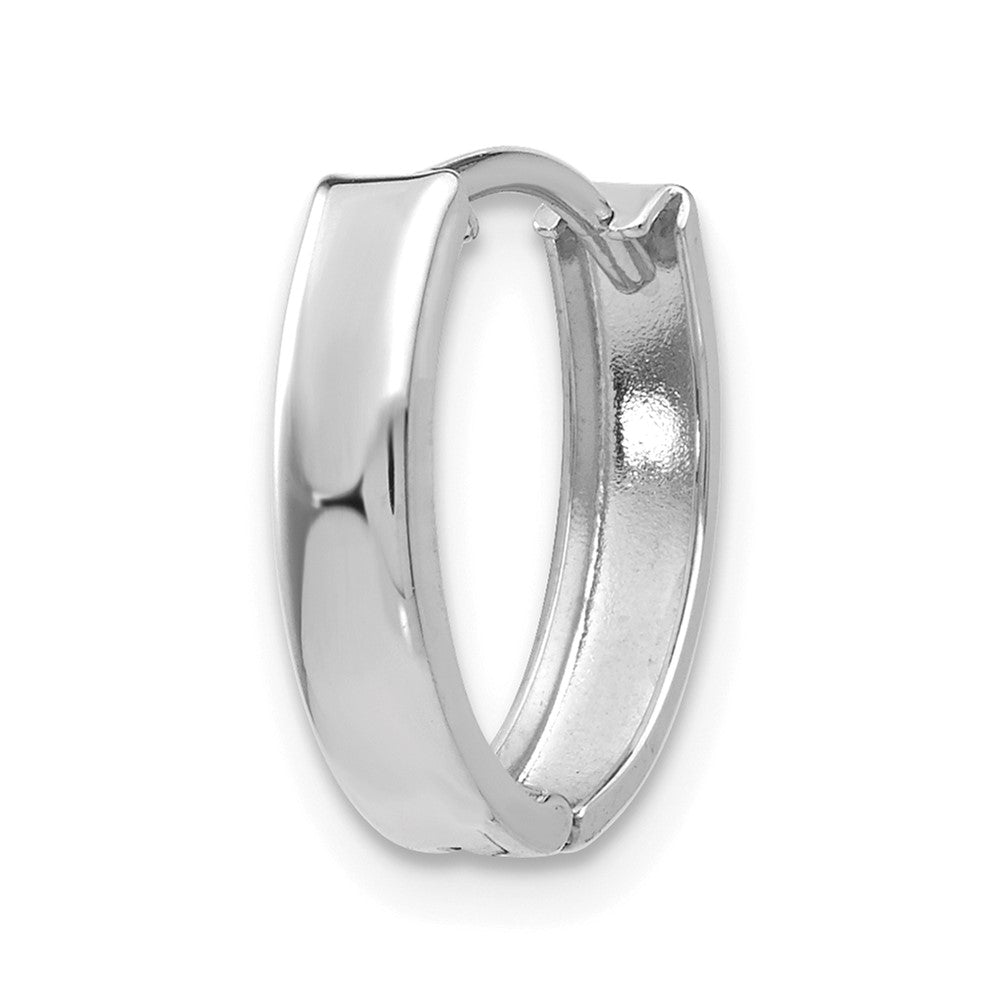 Single 14k White Gold Polished Hinged Hoop Earring