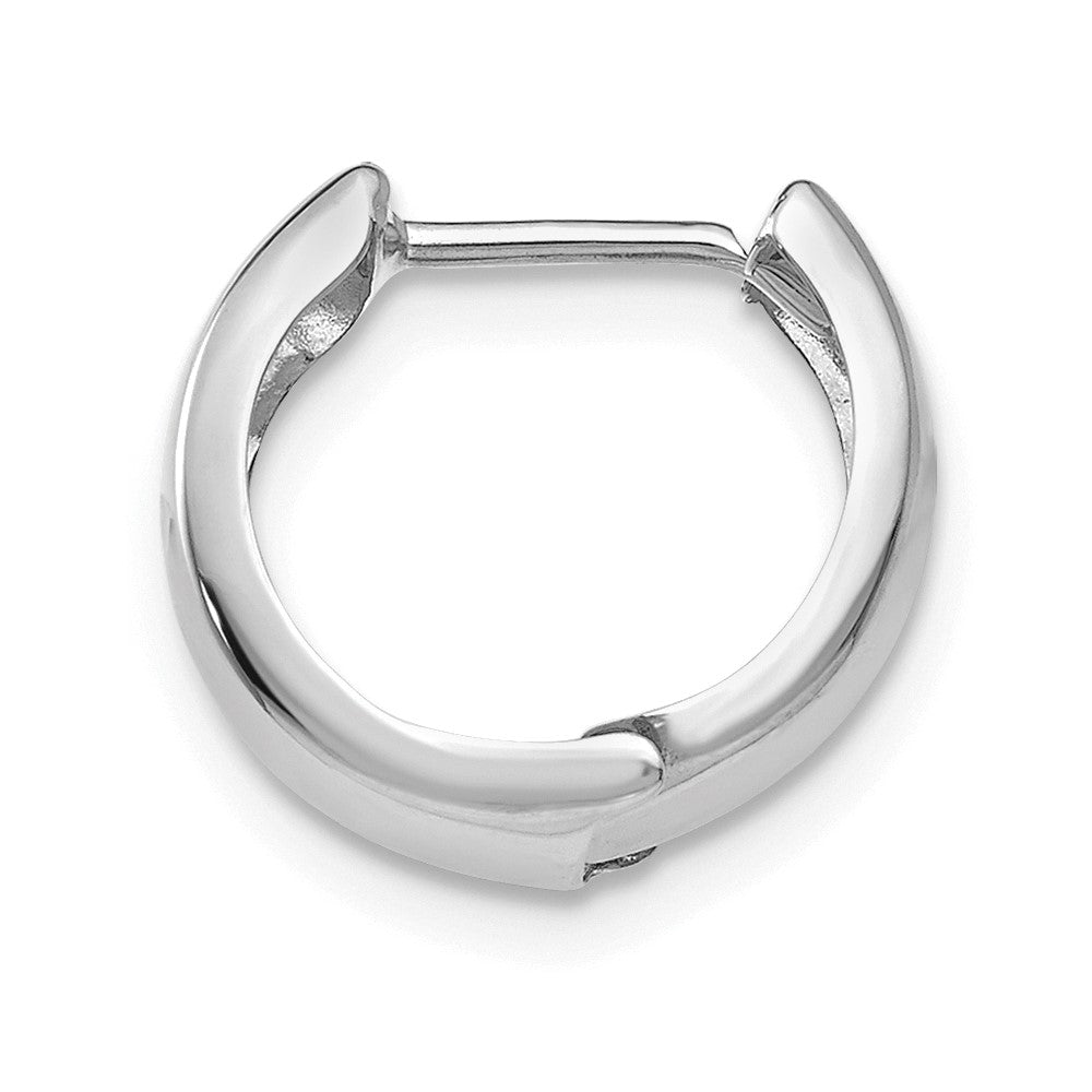 Single 14k White Gold Polished Hinged Hoop Earring