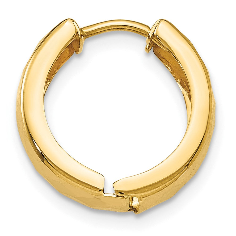 Single 14k Textured Hinged Hoop Earring