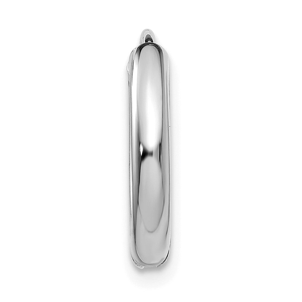 Single 14K White Gold Polished Hollow Hinged Hoop Earring