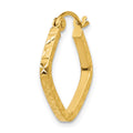 Single 14K Diamond Cut Squared Hoop Earring
