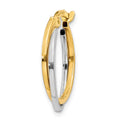 Single 14k Two-tone Polished Hollow Hoop Earring
