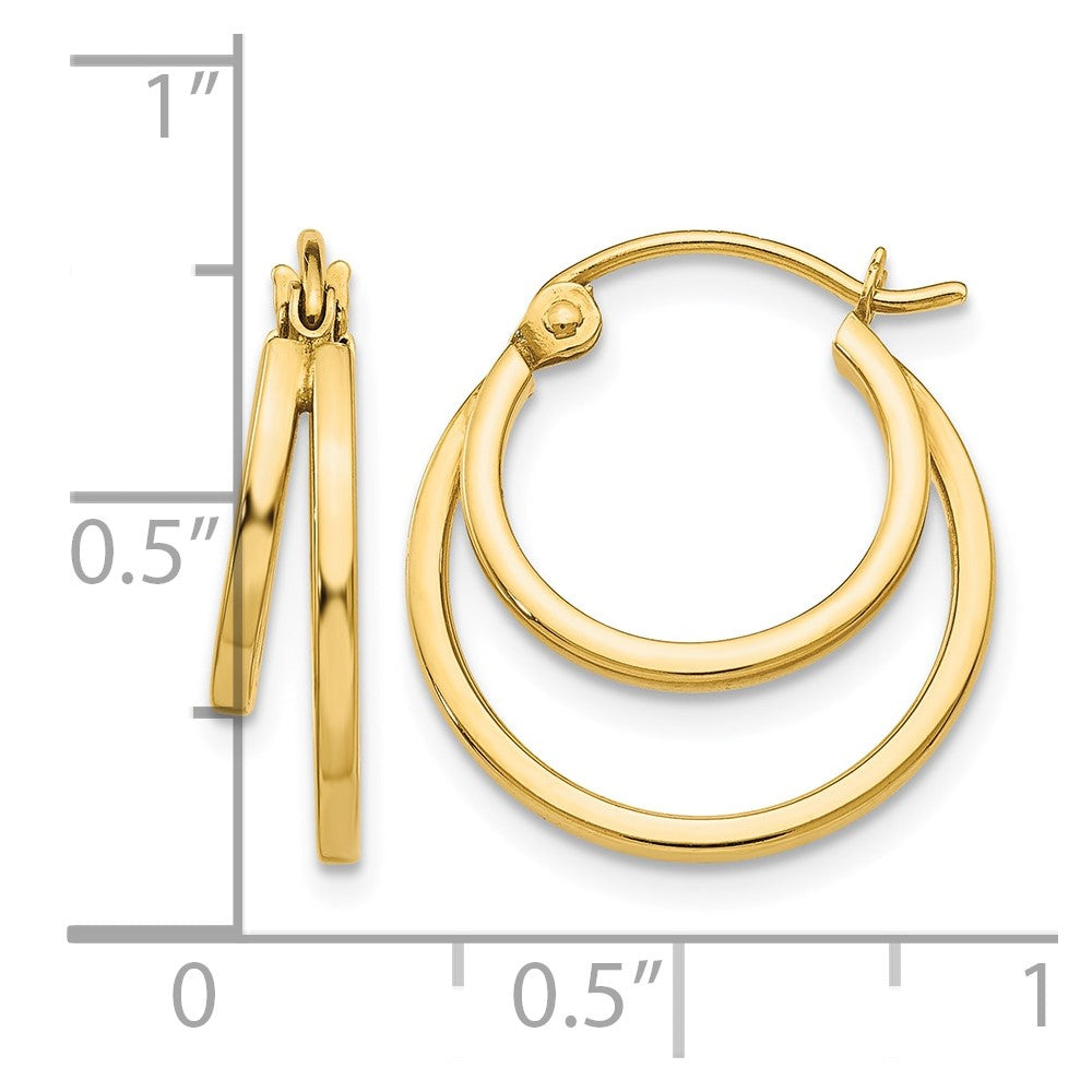 14K Double Hoop Earrings
