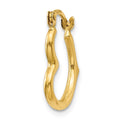 Single 14K Heart Shaped Hollow Hoop Earring