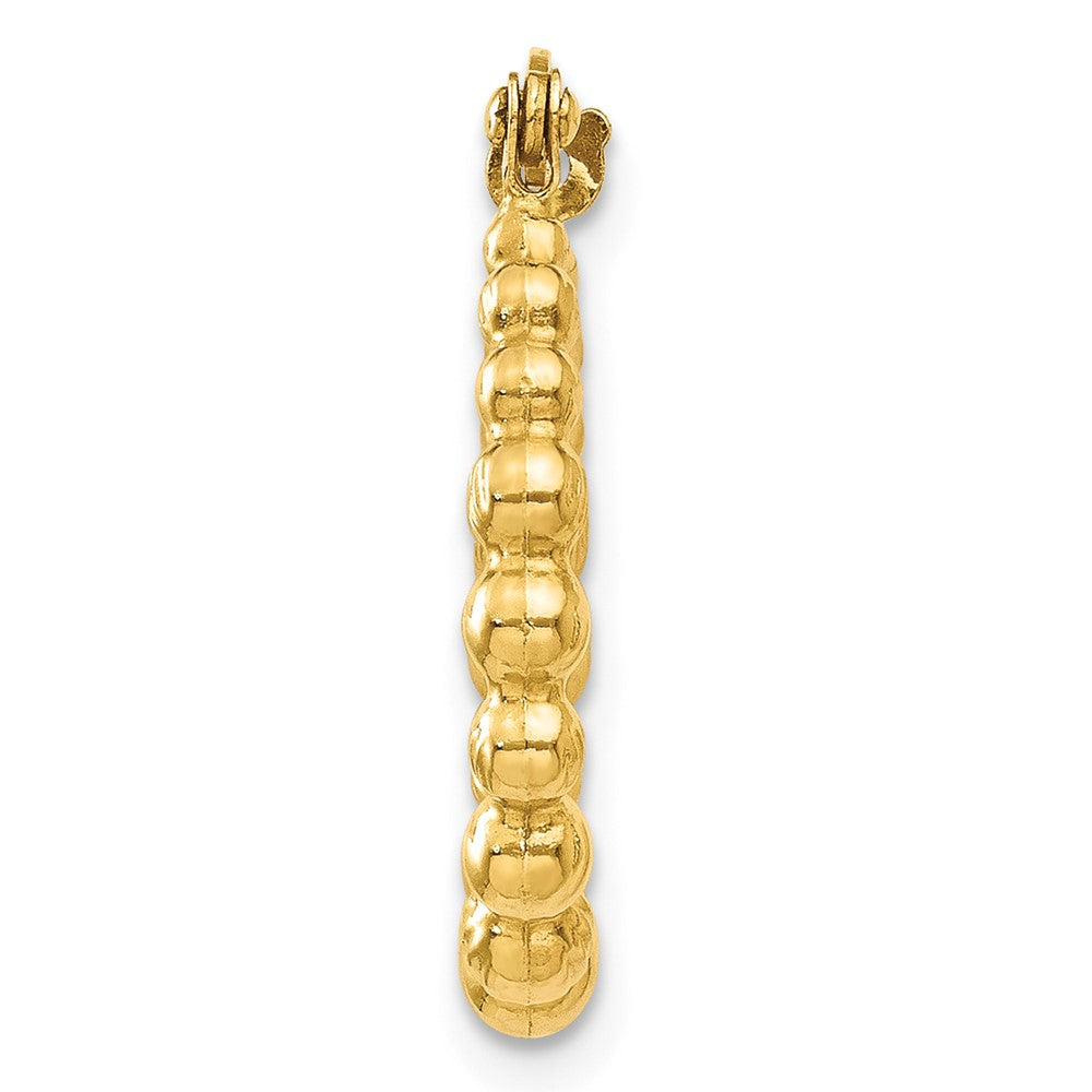 Single 14K Beaded Hoop Earring