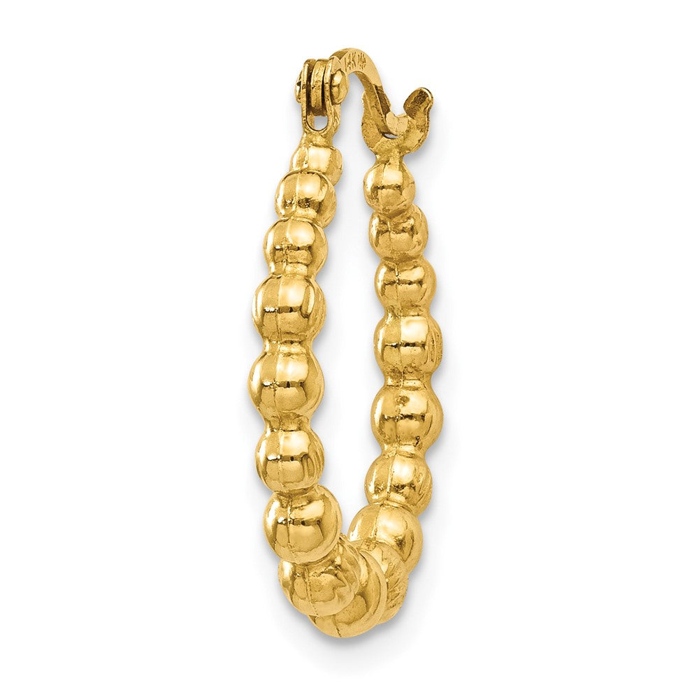 Single 14K Beaded Hoop Earring