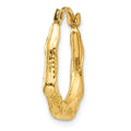 Single 14K Hollow Oval Hoop Earring