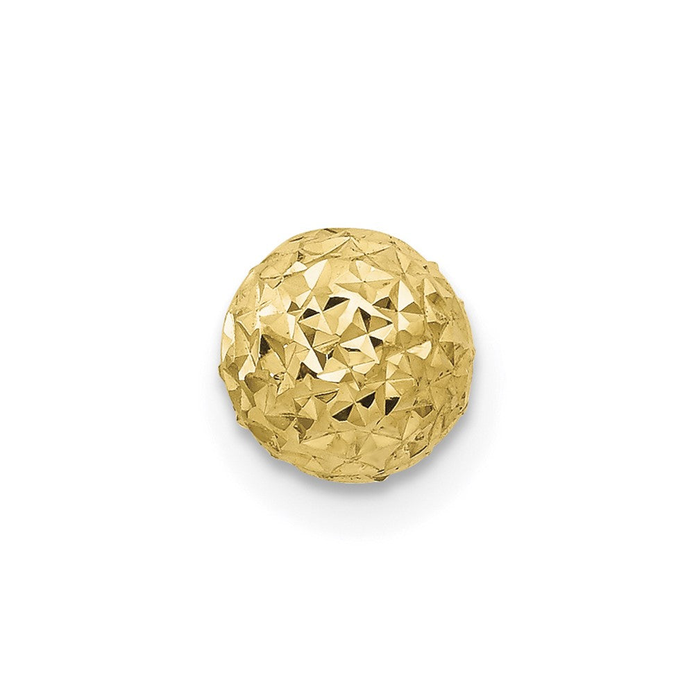 Single 14K Diamond Cut Ball Post Earring