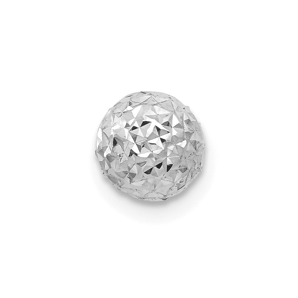 Single 14K White Gold 6mm Ball Post Earring