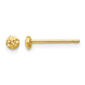 14K 3mm Puff Circle Post Earrings