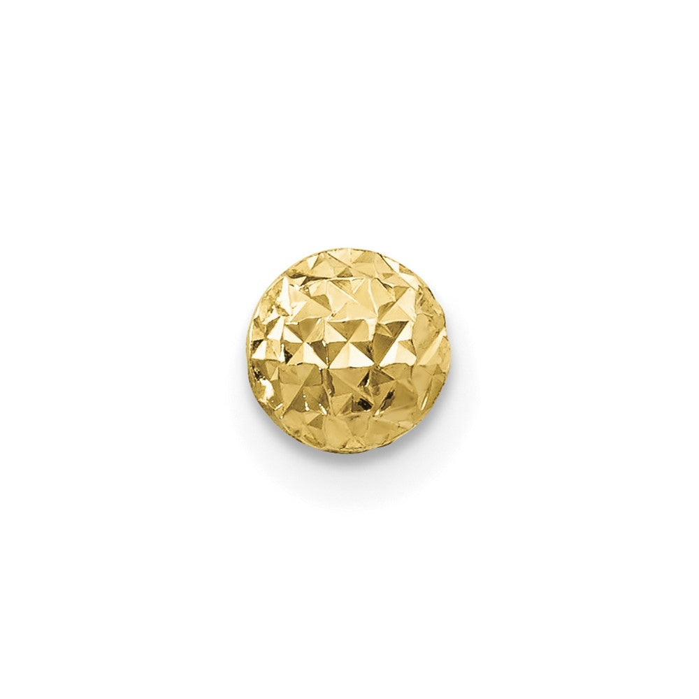 Single 14K Gold 5mm Circle Puff Post Earring