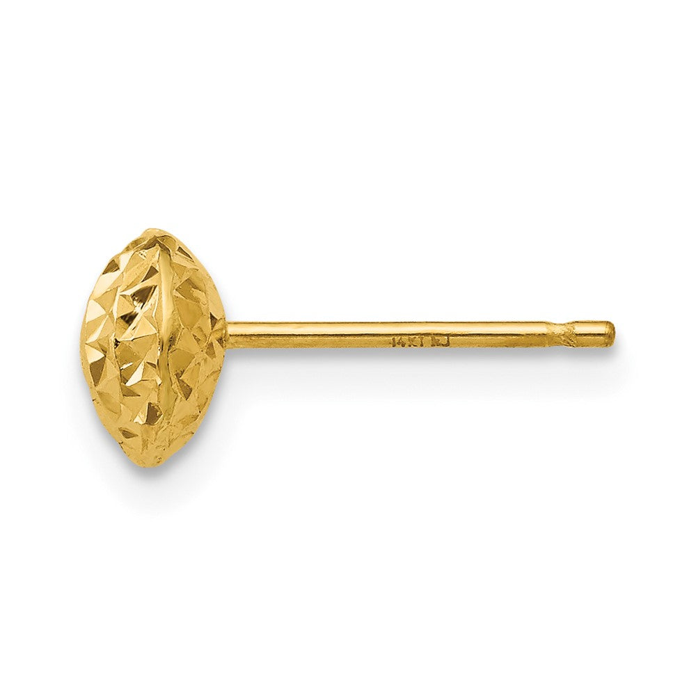 Single 14K 6mm Puff Circle Post Earring