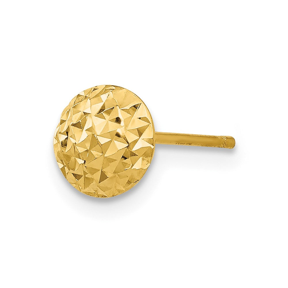 Single 14K 6mm Puff Circle Post Earring