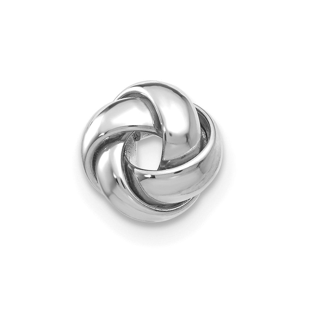 Single 14k White Gold Polished Knot Post Earring