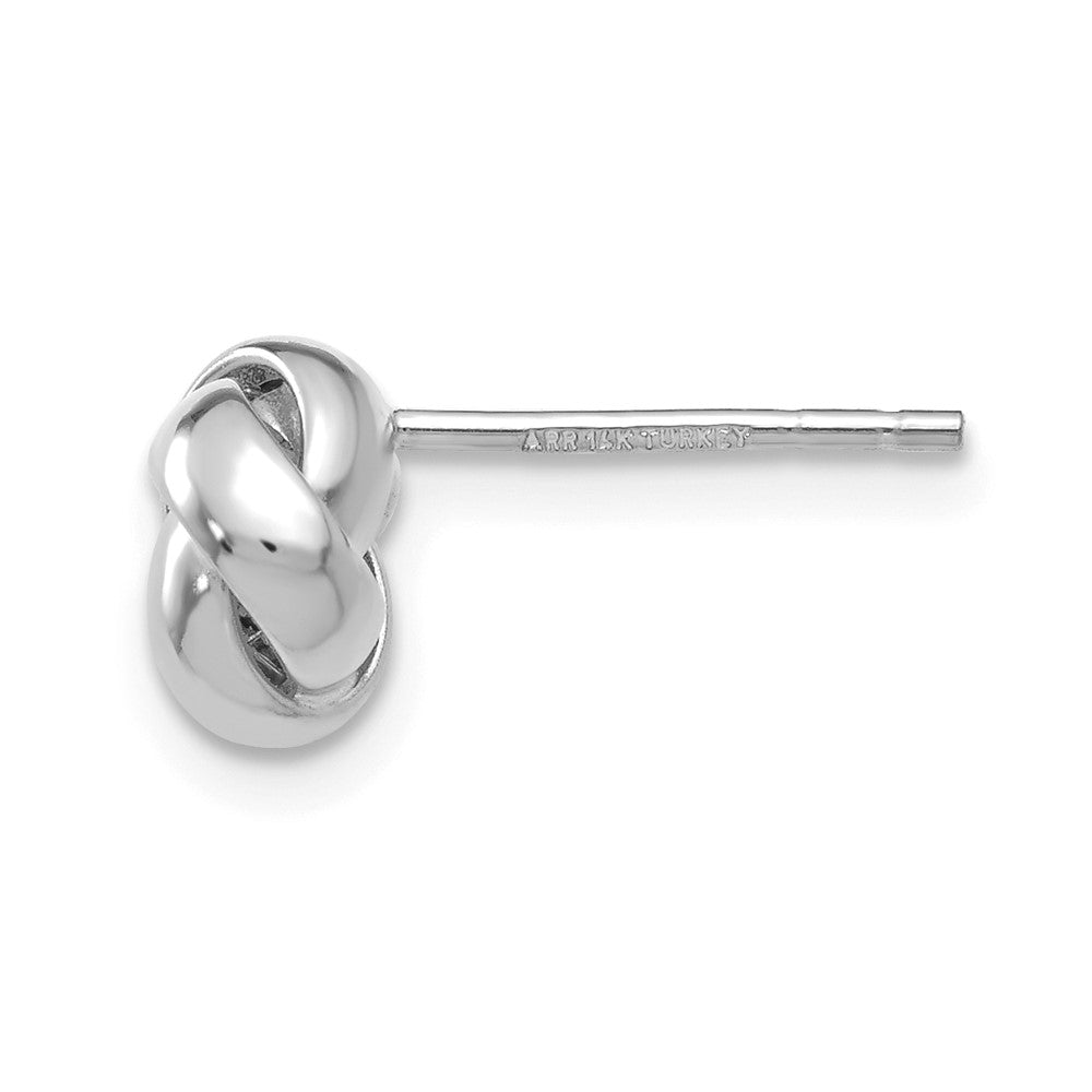Single 14k White Gold Polished Knot Post Earring