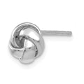 Single 14k White Gold Polished Knot Post Earring
