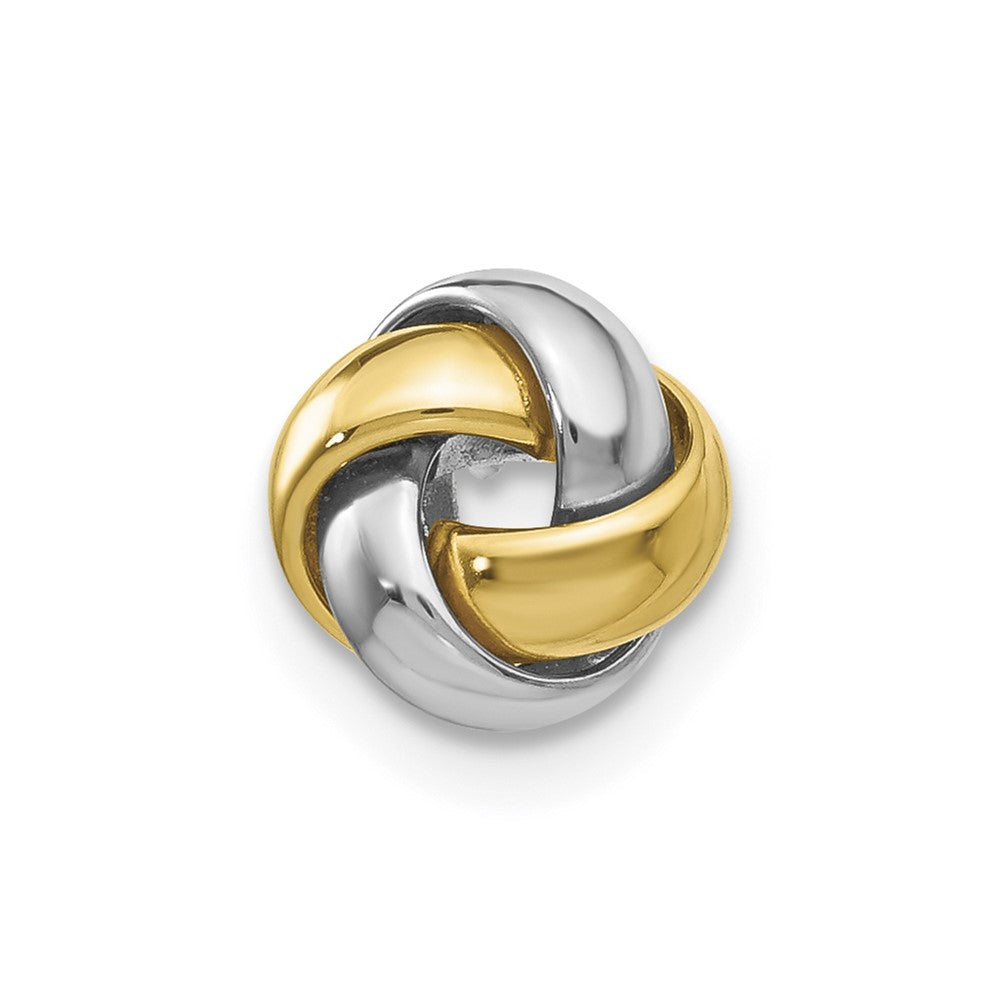 Single 14k Two-tone Knot Post Earring