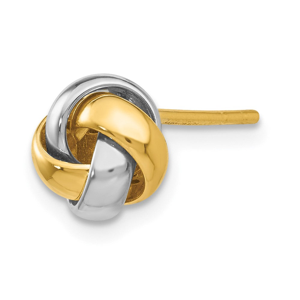 Single 14k Two-tone Knot Post Earring