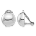 14k White Gold Polished Non-pierced Back Earrings