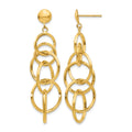 14k Circle Drop Post Earrings