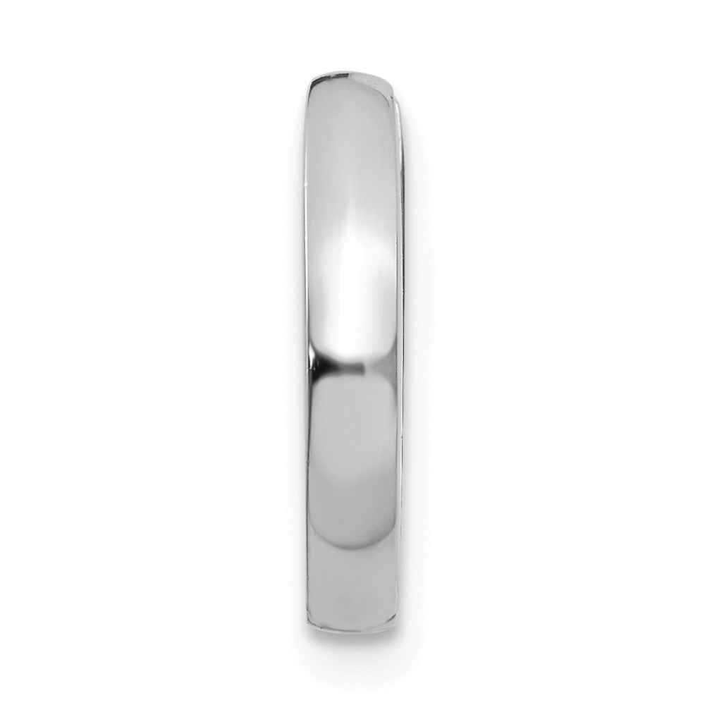 Single 14k White Gold Round Hinged Hoop Earring