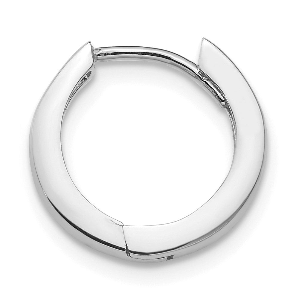 Single 14k White Gold Round Hinged Hoop Earring