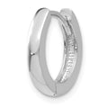 Single 14k White Gold Round Hinged Hoop Earring