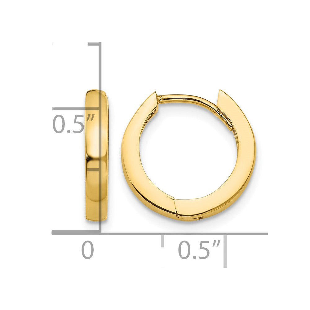 14k Round Hinged Hoop Earrings